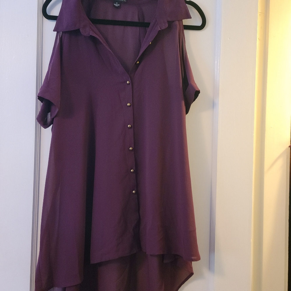 Shoulder-less Long Shirt